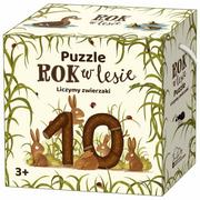 Puzzle - Puzzle Rok w lesie. Liczymy zwierzaki Nasza Księgarnia - miniaturka - grafika 1