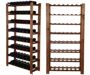 Regał Na Butelki Drewniany B22R 150X80X28 8 Półek Brązowy Olejowany Drewno Sosnowe Brązowy B22R_150X080X28_R0F1 / Wamar-Sosenka - Regały - miniaturka - grafika 1