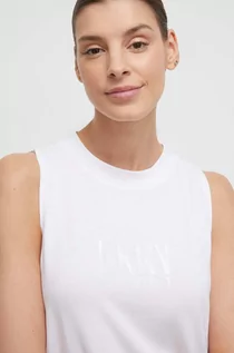 Koszulki sportowe damskie - Dkny top damski kolor biały - DKNY - grafika 1