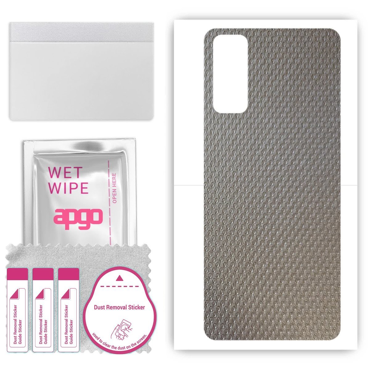 Folia naklejka skórka strukturalna na TYŁ do Vivo Y12G - Aluminium krople - apgo SKINS