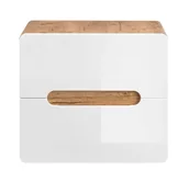 Szafki łazienkowe - Szafka pod umywalkę nablatową biały połysk A0-R07 - miniaturka - grafika 1