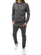 Dresy męskie - Dres męski ciemnoszary Dstreet AX0382-M - miniaturka - grafika 1