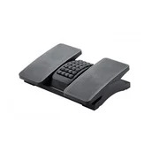 Podnóżki, podpórki, podkładki - Podnóżek Q-CONNECT 430x320x105mm z oddzielnymi regulowanymi platformami na nogi + masażer czarny /KF16946/ - miniaturka - grafika 1