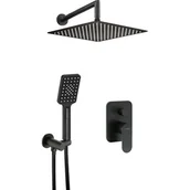 Zestawy prysznicowe - Zestaw prysznicowy podtynkowy DEANTE Alpinia NAC N9LP z deszczownicą Nero - miniaturka - grafika 1