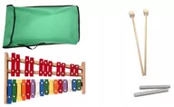 Akcesoria do perkusji - Dzwonki Chromatyczne 27-tonowe kolorowe + POKROWIEC + Klawes zielony - miniaturka - grafika 1