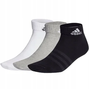 Skarpety adidas Thin and Light Ankle Socks 3P białe, szare, czarne IC1283 3 - Skarpetki męskie - miniaturka - grafika 1
