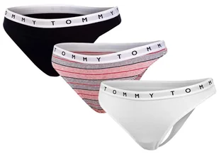TOMMY  HILFIGER MAJTKI STRINGI DAMSKIE 3 PAK THONG PRINT UW0UW02521 0W2 - Rozmiar: S - Majtki damskie - miniaturka - grafika 1