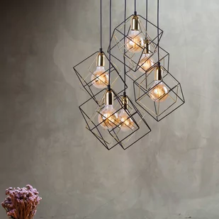 TK Lighting Alambre 2779 lampa wisząca zwis oprawa 6x60W E27 czarna - Lampy sufitowe - miniaturka - grafika 2