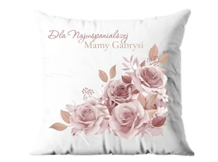Poszewka personalizowana na dzień matki Róże - 1 szt. - Poduszki dekoracyjne - miniaturka - grafika 1