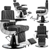 Fotele fryzjerskie - Fotel fryzjerski barberski hydrauliczny do salonu fryzjerskiego barber shop Nilus Barberking - miniaturka - grafika 1