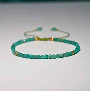 Bransoletka Szmaragd Jasny 3mm - Crystals Break Talizman Prezent - Bransoletki - miniaturka - grafika 1