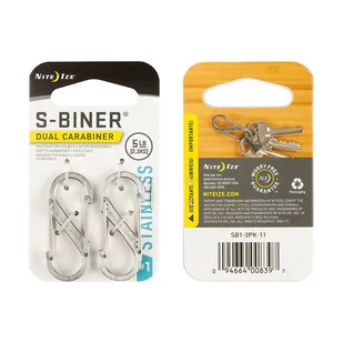 Nite Ize - S-Biner #1 - Stalowy - 2 Pack - SB1-2PK-11 - Sprzęt wspinaczkowy - miniaturka - grafika 2