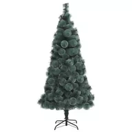Choinki - vidaXL vidaXL Sztuczna choinka ze stojakiem, zielona, 150 cm, PET - miniaturka - grafika 1