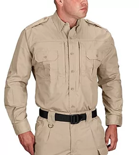 Koszule męskie - Propper męska koszula z długim rękawem regularna taktyczna Khaki S - grafika 1