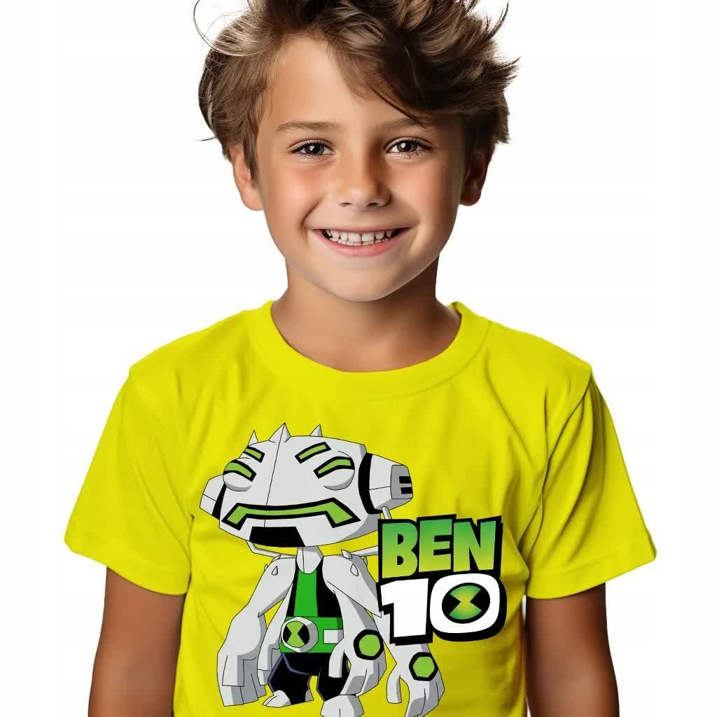 KOSZULKA T-SHIRT CYTRYNOWY PREZENT DLA FANA BEN 10 OVERFLOW ROZMIAR 146 WZ