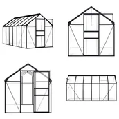 Szklarnie ogrodowe - vidaXL Szklarnia aluminiowa antracyt 7,03 m² - Szklarnia - Szklarnie - Szklarnie - Szklarnie - miniaturka - grafika 1