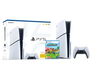 Sony PlayStation 5 Slim D Chassis (PS5 1TB z napędem + Minecraft - Konsole Playstation - miniaturka - grafika 1