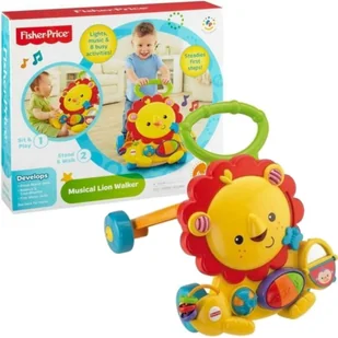 Fisher Price Fisher Price Pchacz Chodzik Interaktywny Muzyczny Lew Y9854 D17ab^ - Pchacze - miniaturka - grafika 1