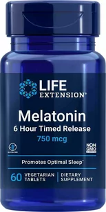 Melatonina w 6-godzinnej formule uwalniania 750 mcg, 60 tabl. - Układ nerwowy - miniaturka - grafika 1