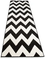 Wycieraczki - Czarno biały chodnik w zygzak H2-W32 - miniaturka - grafika 1