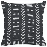 Poduszki dekoracyjne - Bawełniana poduszka dekoracyjna w geometryczny wzór 45 x 45 cm czarno-biała BENZOIN - miniaturka - grafika 1