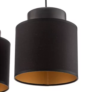 Żyrandol Soho cylindryczny czarny/złoty - Lampy sufitowe - miniaturka - grafika 3