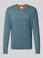 Swetry męskie - Sweter z dzianiny o kroju regular fit z czystej bawełny - miniaturka - grafika 1