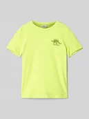 Koszulki dla chłopców - T-shirt o kroju regular fit z dodatkiem bawełny z nadrukiem dinozaura - miniaturka - grafika 1
