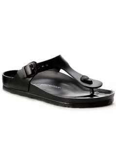 Klapki i japonki damskie - Birkenstock Japonki Gizeh 0128201 Czarny - grafika 1