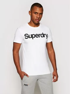 Koszulki męskie - Superdry T-Shirt Core M1010248A Biały Regular Fit - grafika 1