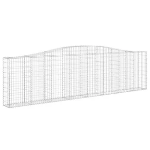 VIDAXL Kosze gabionowe, 9 szt, 400x30x100/120 cm, galwanizowane żelazo - Ogrodzenia - miniaturka - grafika 4