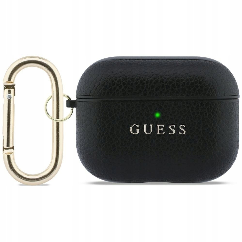 Etui Guess Grained Classic Logo do Apple AirPods Pro 3 czarny