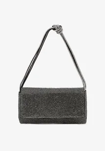 Czarna Cyrkoniowa Torebka Wieczorowa Vices Devore - Torebki damskie - miniaturka - grafika 1