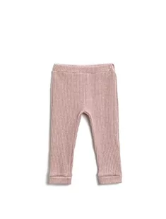 Koton Legginsy prążkowane dla dziewczynek, różowy (274) - Legginsy - miniaturka - grafika 1