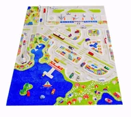 Dywany dla dzieci - IVI Carpets Carpets, Dywan dziecięcy, 3D, Miasto portowe, 134x180 cm - miniaturka - grafika 1