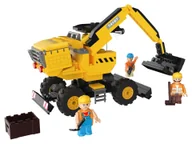 Klocki - Playtive Clippys Zestaw konstrukcyjny dla dzieci, średni (Koparka) - miniaturka - grafika 1