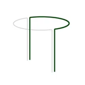 Pozostałe akcesoria do uprawy roślin - Bradas Podpora pierścieniowa do roślin 1/2 koła 40 x 55 cm - miniaturka - grafika 1