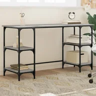 Biurka - vidaXL Biurko, szary dąb sonoma, 140x50x75 cm - miniaturka - grafika 1