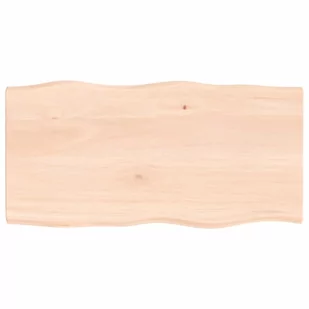 vidaXL Blat biurka, 80x40x2 cm, surowe drewno dębowe - Meble modułowe i akcesoria - miniaturka - grafika 1