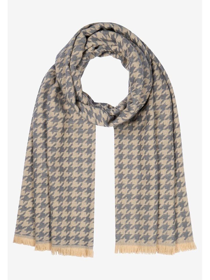 More & More Szal w kolorze beżowo-niebieskim