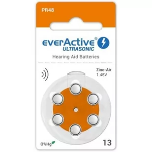 everActive 6 x baterie do aparatów słuchowych everActive ULTRASONIC 13 EVS13 - Baterie i akcesoria - miniaturka - grafika 4