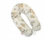 Poduszki do karmienia - Poduszka ciążowa Longer dla kobiet w ciąży do spania - clematis on beige - miniaturka - grafika 1