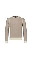Bluzy męskie - BOSS Męska bluza Knitted_Sweater, Open White, XXXL - miniaturka - grafika 1