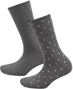 Tommy Hilfiger Skarpety damskie (2 sztuki), Środkowy szary melanż, 36-38 EU - Skarpetki damskie - miniaturka - grafika 1