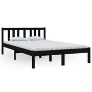 Inne meble do sypialni - Czarne drewniane łóżko z zagłówkiem 120x200 cm - Kenet 4X - miniaturka - grafika 1