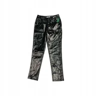 Spodnie damskie - Czarne materiałowe spodnie damskie DAPHNEA M - miniaturka - grafika 1