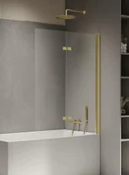 Parawany nawannowe - Parawan nawannowy New Trendy New Soleo 120x140 cm 1-częściowy składany lewy złoty P-0107 - miniaturka - grafika 1