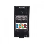 Żarówki LED - Maclean Gniazdo LAN pojedyncze pasuje do szklanych ramek MCE725B Czarne - miniaturka - grafika 1