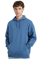 Bluzy męskie - DEFACTO BLUZA MĘSKA Z KAPTUREM NIEBIESKA GŁADKA BAWEŁNA POLIESTER XL 5DA - miniaturka - grafika 1