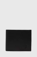 Portfele - Medicine portfel skórzany męski kolor czarny - miniaturka - grafika 1